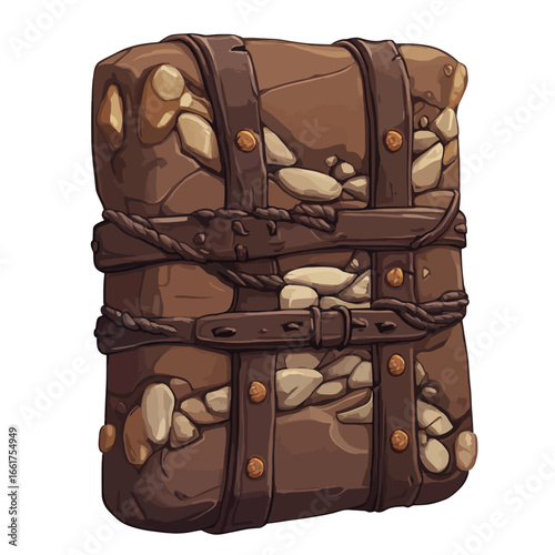 Old diary isolated on white background 