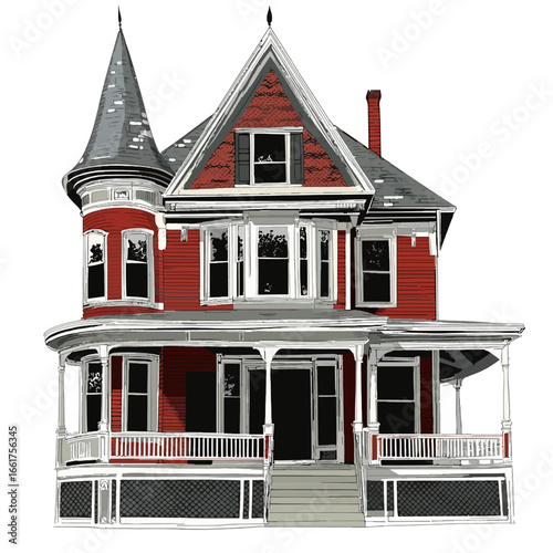 Dollhouse on a white background 