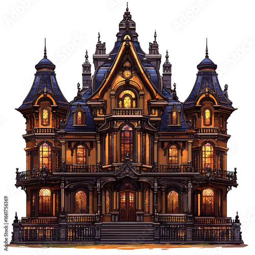 Dollhouse isolated on a white 