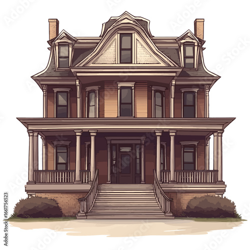 Dollhouse isolated on white 