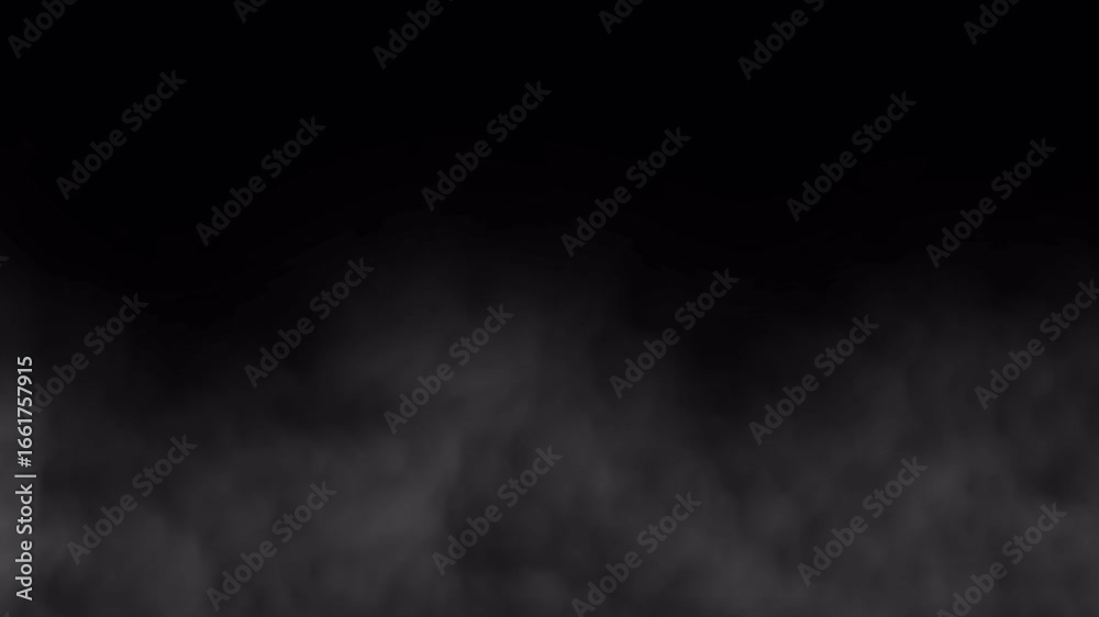 Moving fog smoke overlay on transparent background, looping on alpha channel	