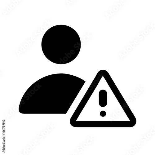 User account warning sign profile error alert notification problem information security risk access denied 