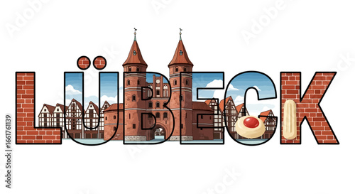 Lubeck Germany Text Landmark.