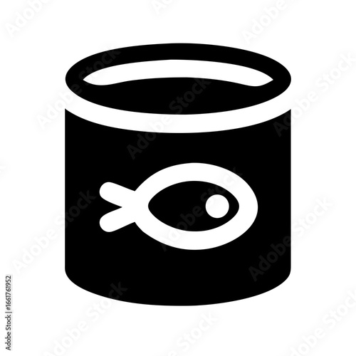 Canned fish vector illustration for seafood product canned goods and food packaging design element and icon