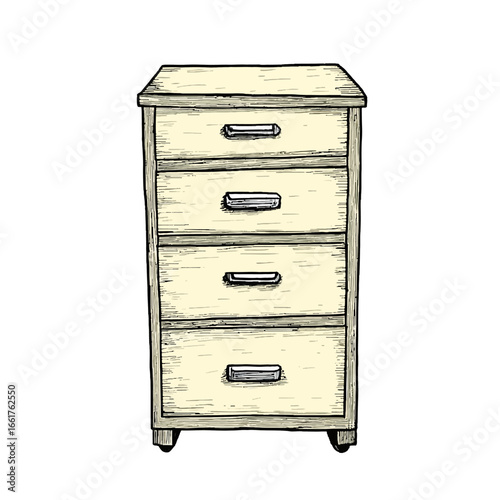 White filing cabinet 