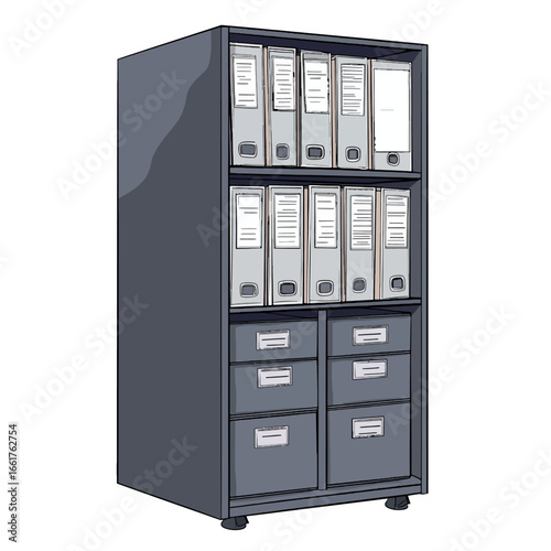 Gray filing cabinet 