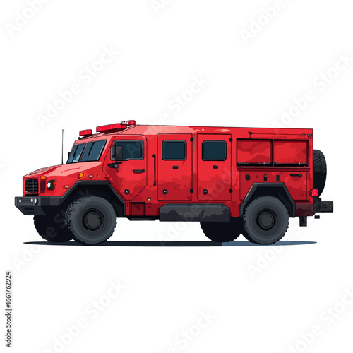 Modern firetruck vector illustration 