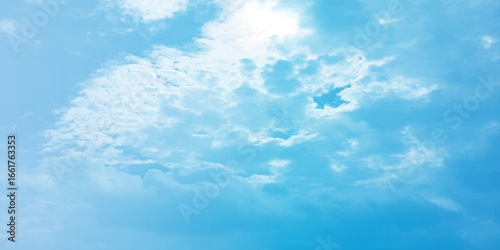  Blue  Sky Clouds effect sunny love emotional canvas banner royalclass natural live feel in image splashed fluffy, beautiful, atmosphere background