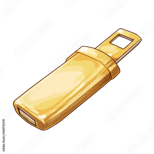 Flash drive isolated white background 