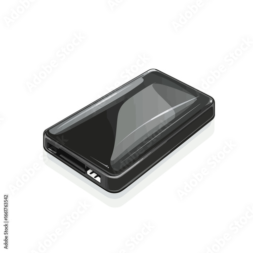 Flash drive on white background 