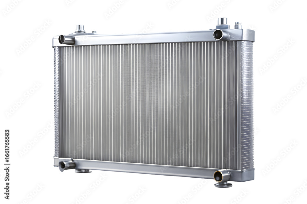Fototapeta premium Car radiator closeup 3d rendering isolated on transparent background