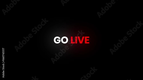 Go Live – Vibrant 4K Particles Text Animation for Streaming Events