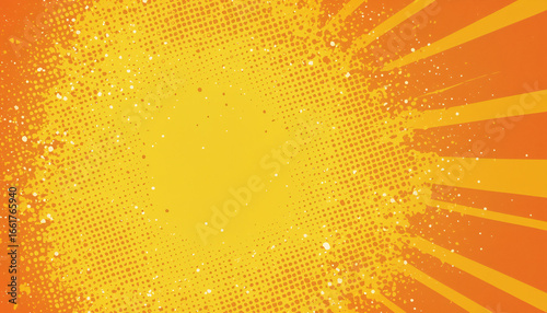 pop art style sunburst back...