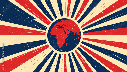 retro political globe with ...