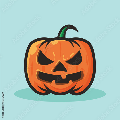 Wallpaper Mural Jack O Lantern Clipart - Spooky Halloween Pumpkin Illustration Torontodigital.ca