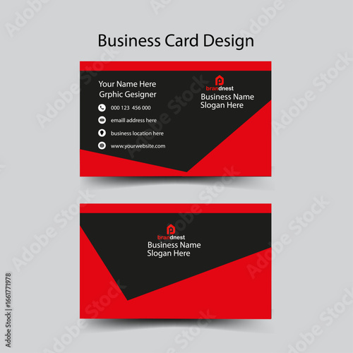 back presentation business card template modern design.
