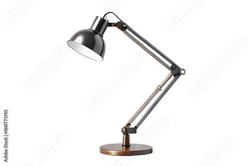 Desk lamp top view 3d rendering isolated on transparent background