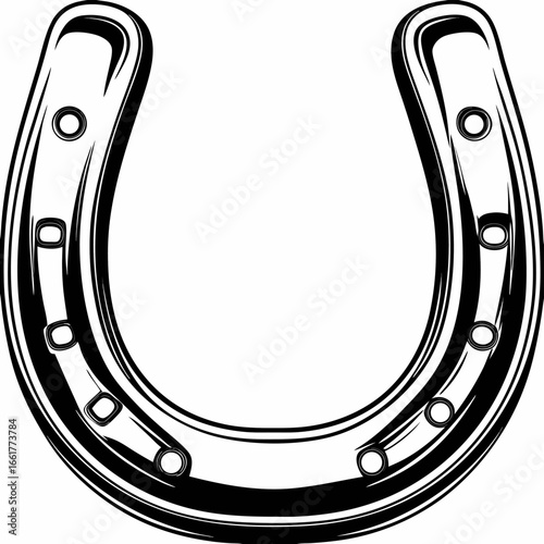 Lucky horseshoe graphic symbol of fortune, success, and good luck for any project