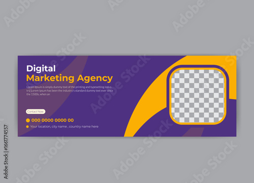 business marketing Facebook cover design layout for marketing agency.