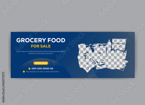 modern restaurant fakebook cover design layout.