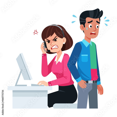 Conflict in the Office: A visual representation of workplace tension.
