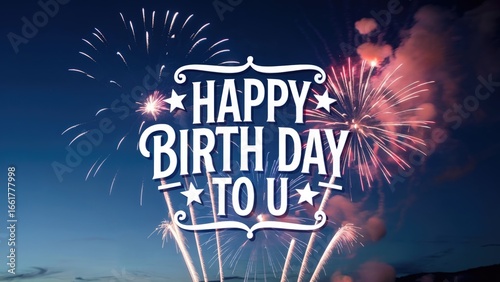 Celebrate with dazzling fireworks wishing happy birthday to you for any special occasion