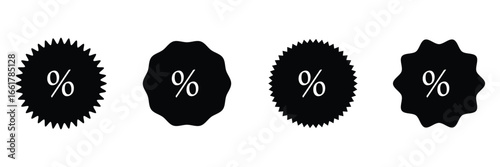 Discount icon, Percentage, finance percent offer tag, Shopping Sale label, , promotion commission icons button, vector, sign, symbol, logo, Discount, percentage icon symbol on white background .
