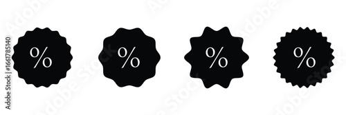 Discount icon, Percentage, finance percent offer tag, Shopping Sale label, , promotion commission icons button, vector, sign, symbol, logo, Discount, percentage icon symbol on white background .