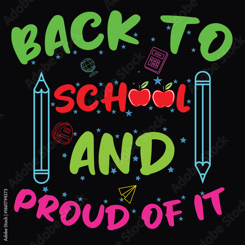 Happy First Day of School.,  T-Shirt Design.