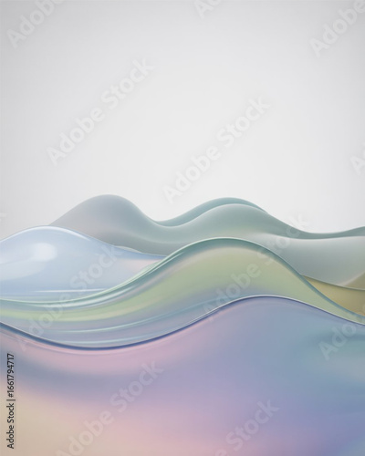 Abstract soft gradient waves flowing smoothly with subtle pastel colors and light texture