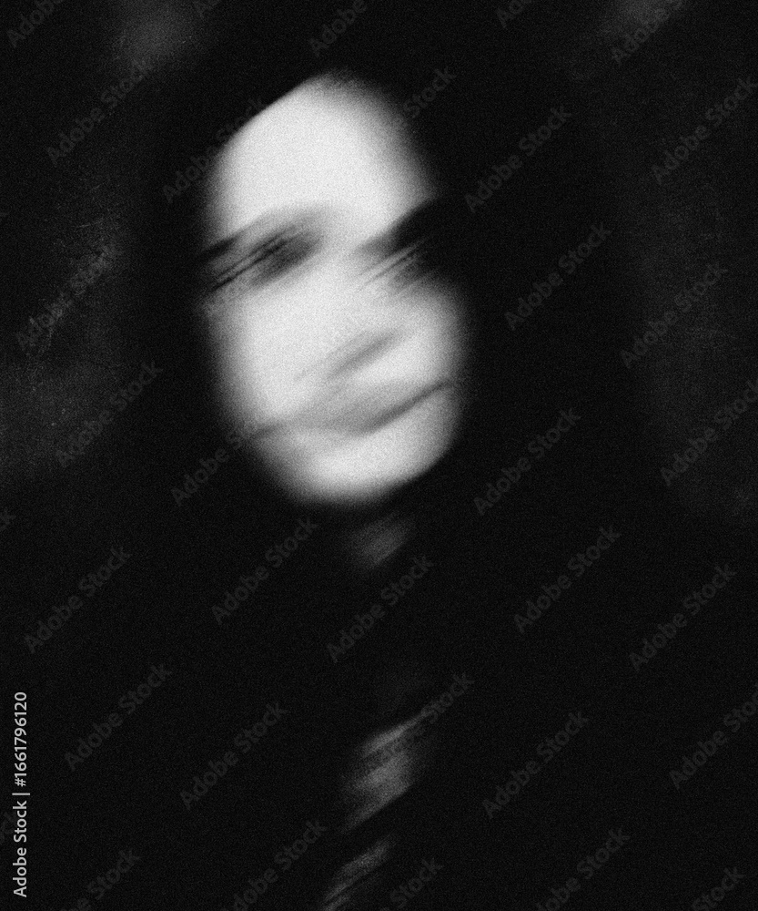Φωτογραφία Woman portrait, grunge scary background, fashion illustration