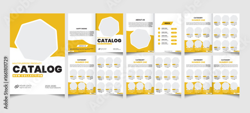 Multipurpose company product catalogue or catalog design template, clean and modern furniture catalog brochure design. Catalogue or catalog template design.