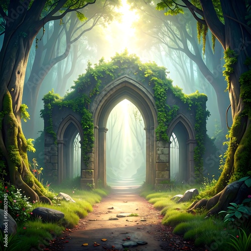 Mystical forest archway