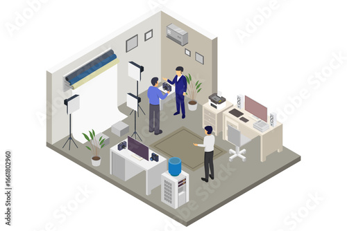 Isometric photography studio