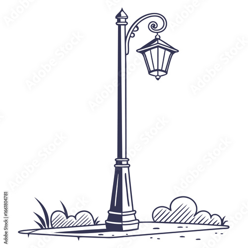 street lamp vector illustration