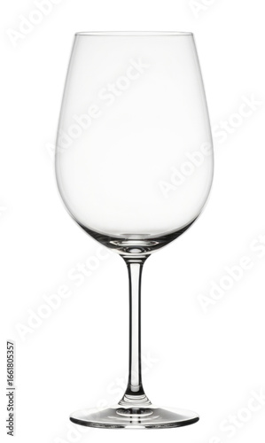 Empty Clear Stemmed Wine Glass cutout isolated on transparent bg, png