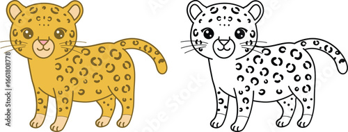 Cute Cartoon Leopard Illustration