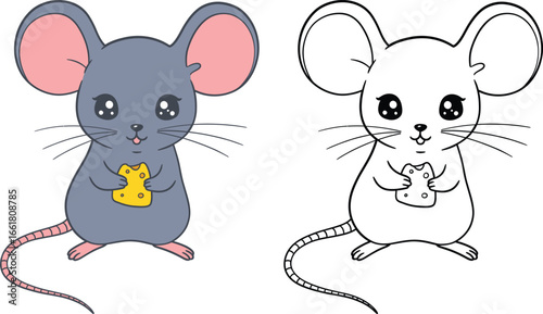 Cute Cartoon Mouse Illustration