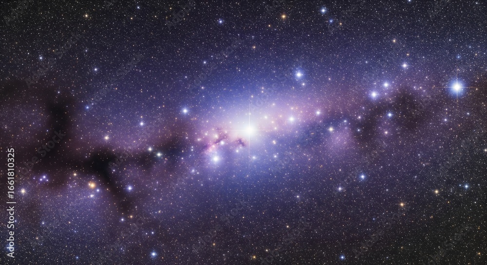 Obraz premium A breathtaking view of a galaxy in deep space with glowing stars and cosmic dust. Astronomy background showing the beauty of the universe and the milky way.