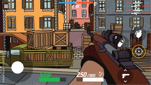 mobile shooter ui 