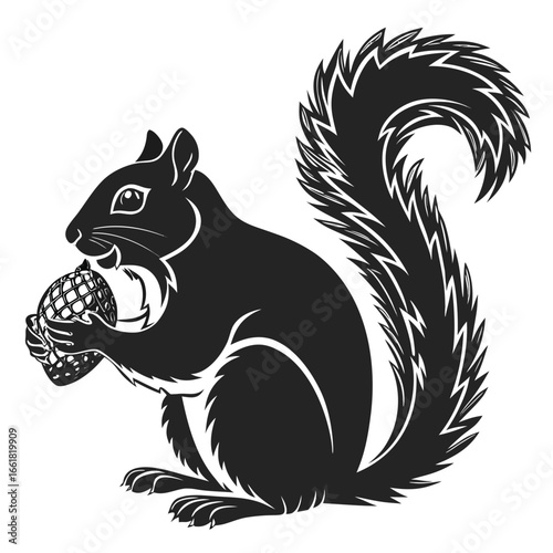 squirrel eating nut