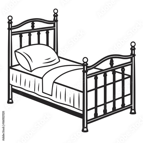 bed in a bedroom