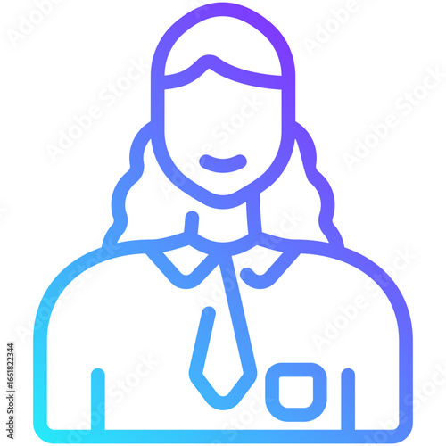businessman gradient line icon