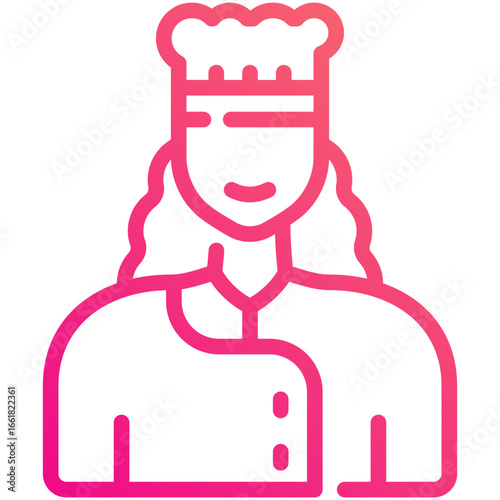 chef gradient line icon
