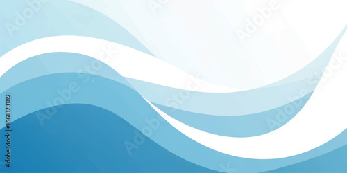 Abstract blue waves flowing smoothly, a gentle and clean design with a bright gradient