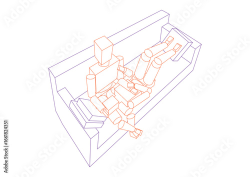 Two model figure mannequins, a man and a woman, are spending time together on the couch