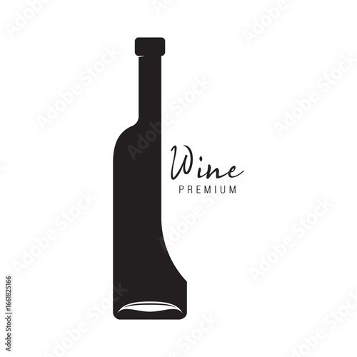 Wine logo with bottles.for night clubs,bars,cafe and wine shops.