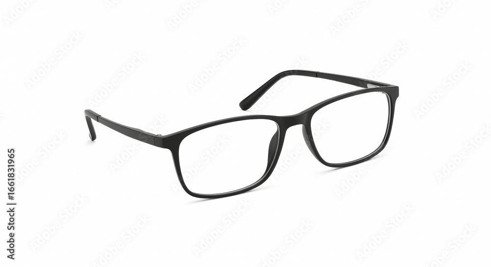 Black rectangular eyeglasses product photography Black rectangular eyeglasses product photography