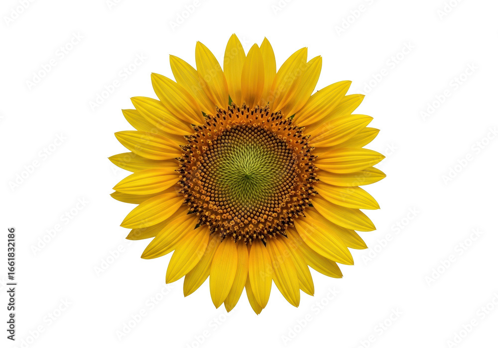 Fototapeta premium Bright sunflower on geometric background