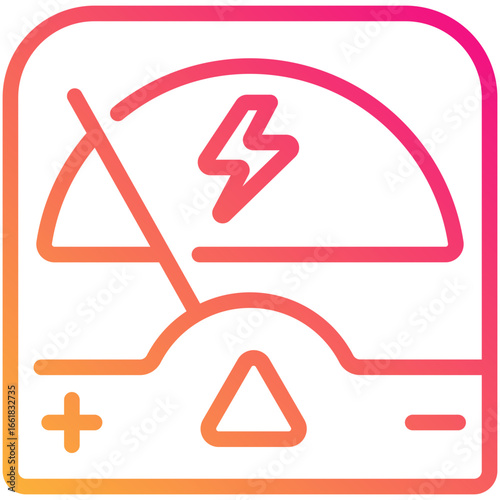ammeter gradient line icon